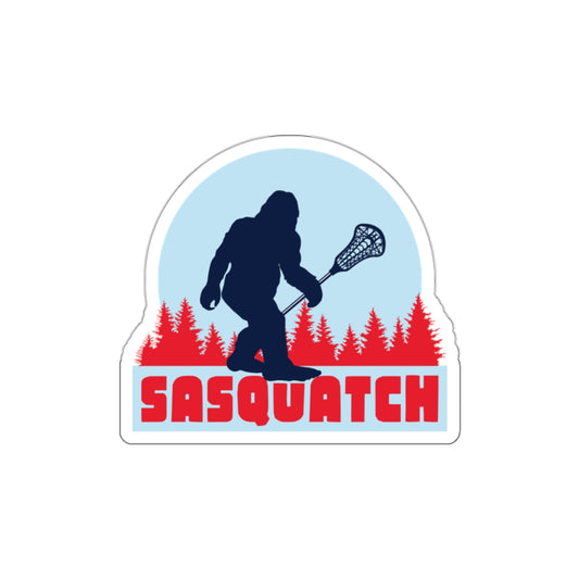 Sasquatch Lacrosse Die Cut Sticker