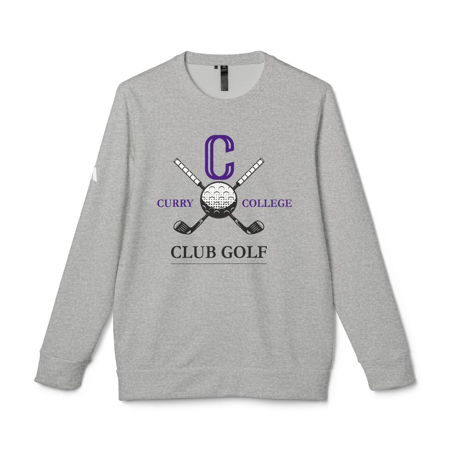 Adult Curry College Golf Adidas Fleece Crewneck Sweatshirt
