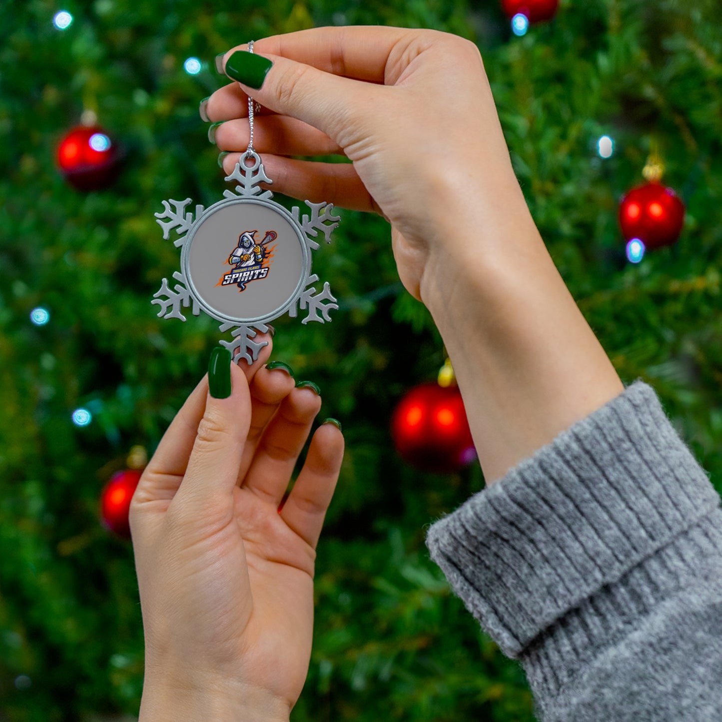 Thousand Islands Spirits Pewter Snowflake Ornament