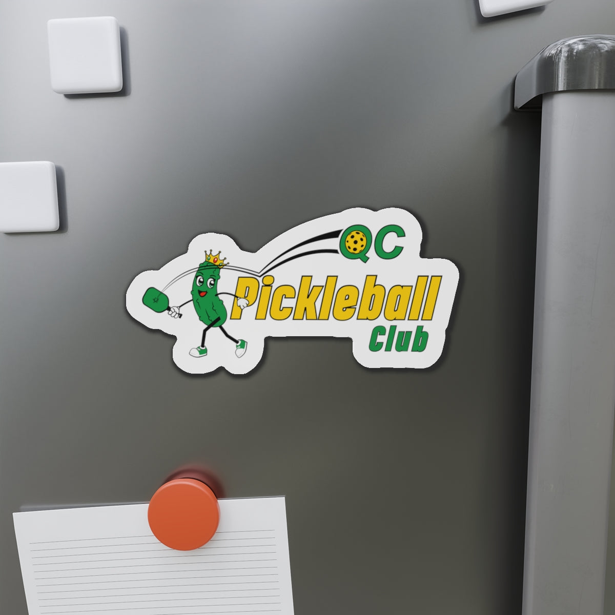 QC Pickleball Die-Cut Magnet