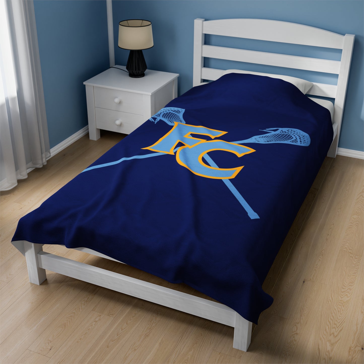 Colonial Lacrosse Velveteen Plush Blanket (60"x80")