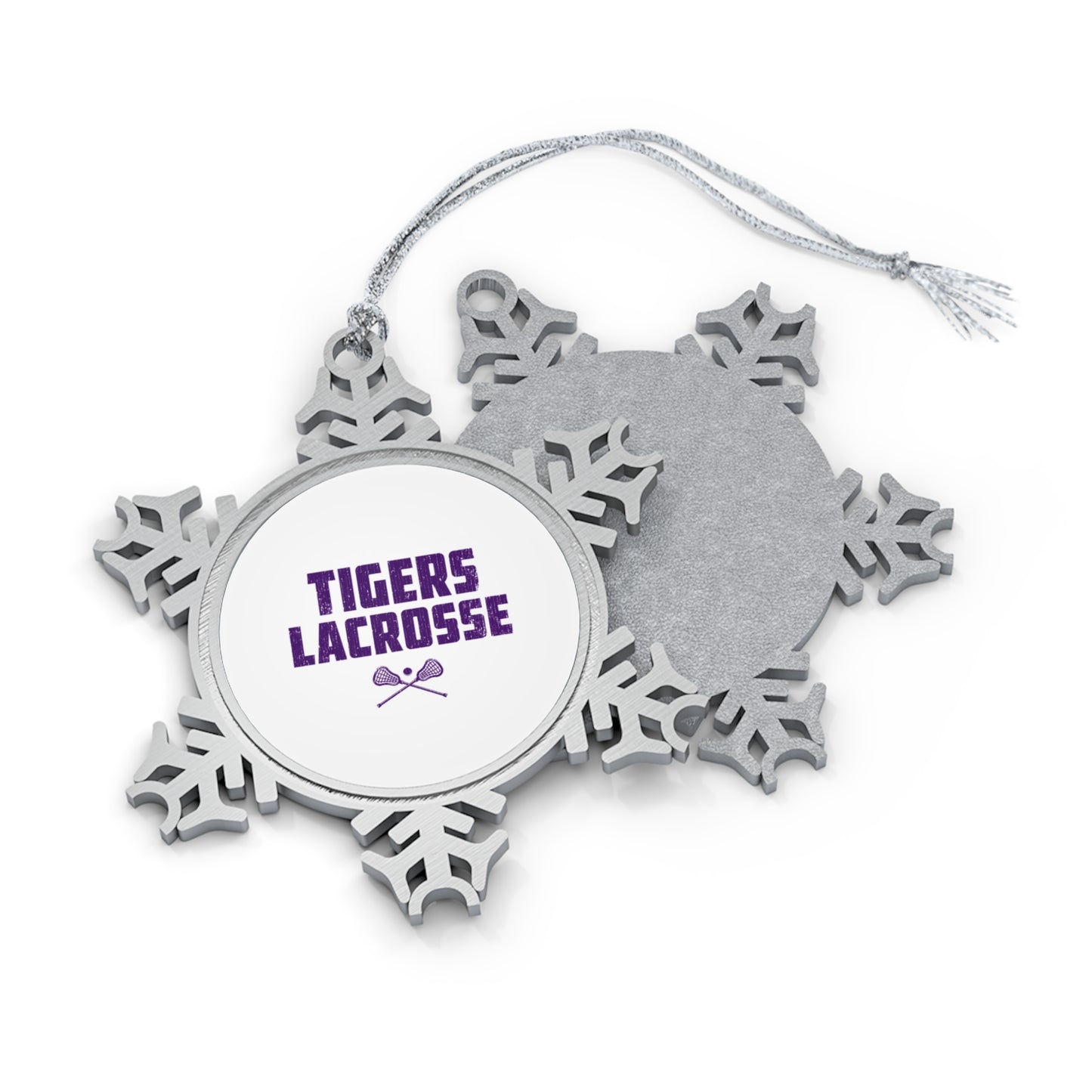 Tiger Lax Pewter Snowflake Ornament