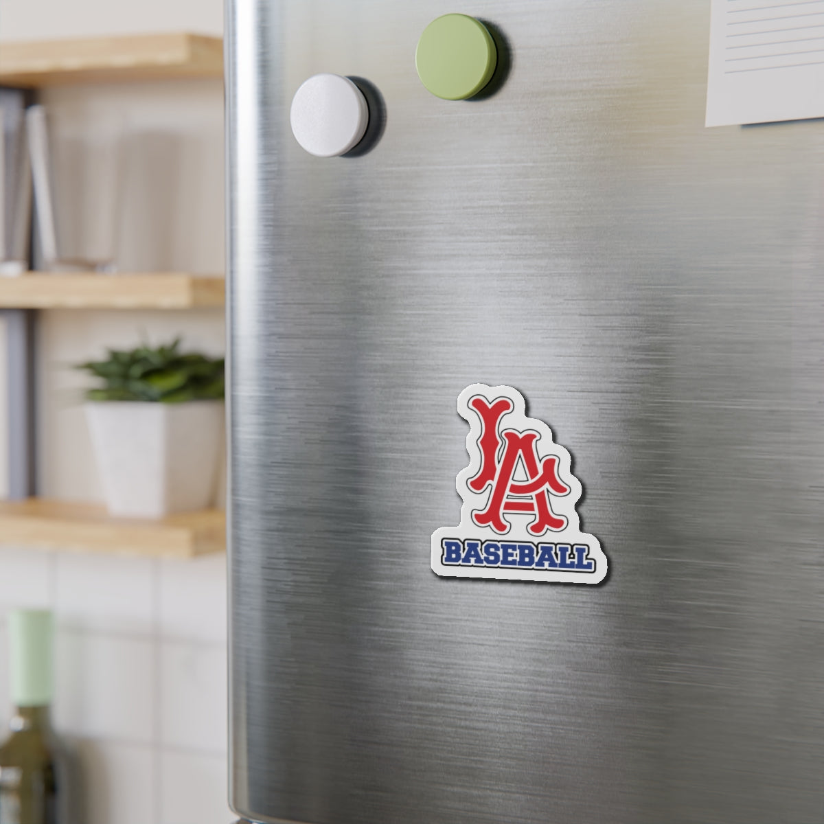 LA Baseball Die-Cut Magnet