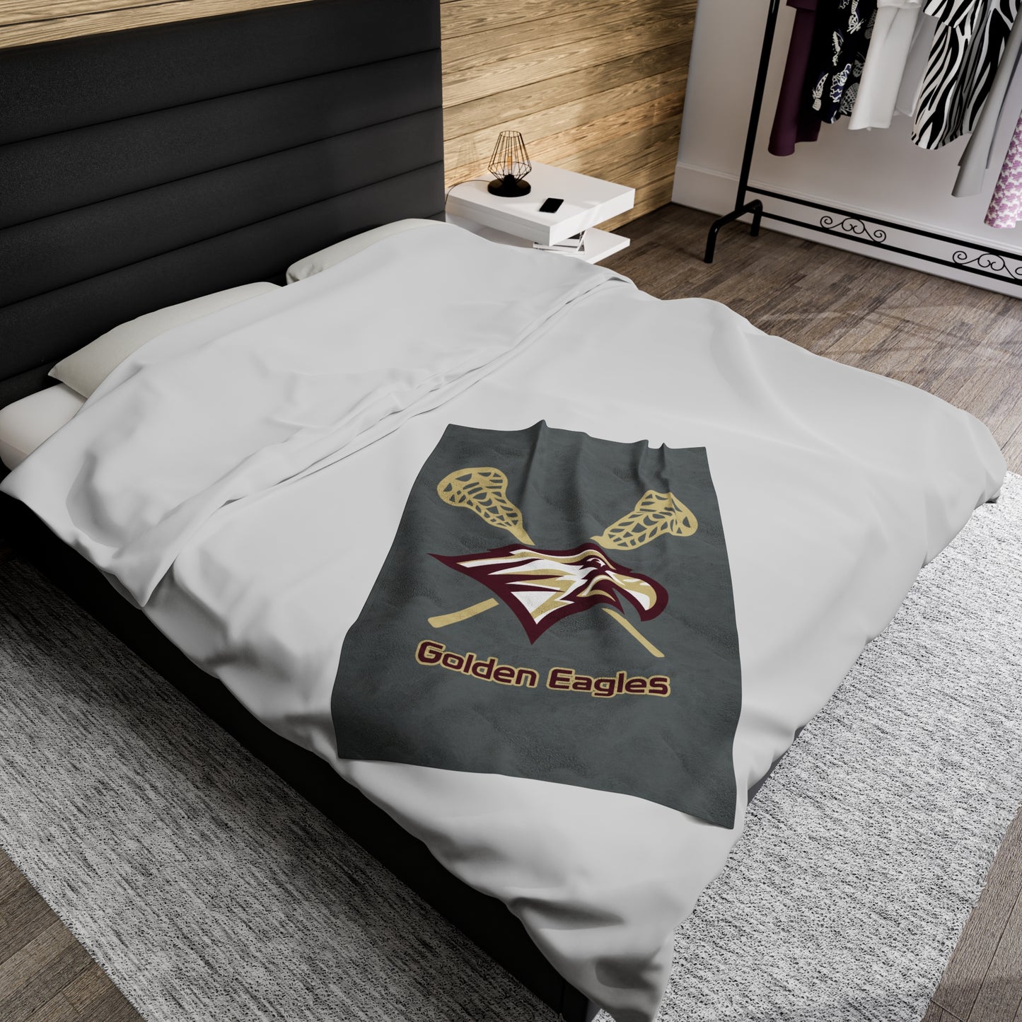 Maple Mountain Youth Lacrosse Velveteen Plush Blanket