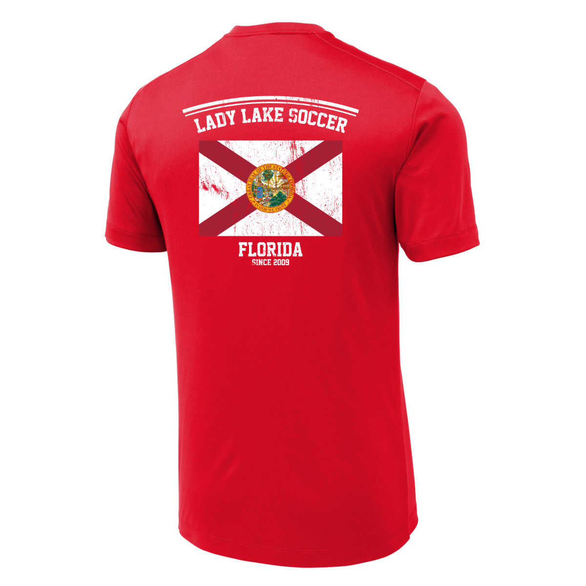 Adult Lady Lake Soccer Association Sport-Tek Posi-UV Pro Tee