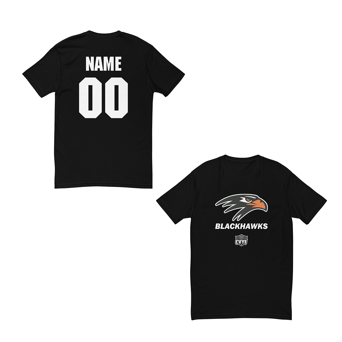 Personalizable - Adult Blackhawks Next Level Cotton T-Shirt