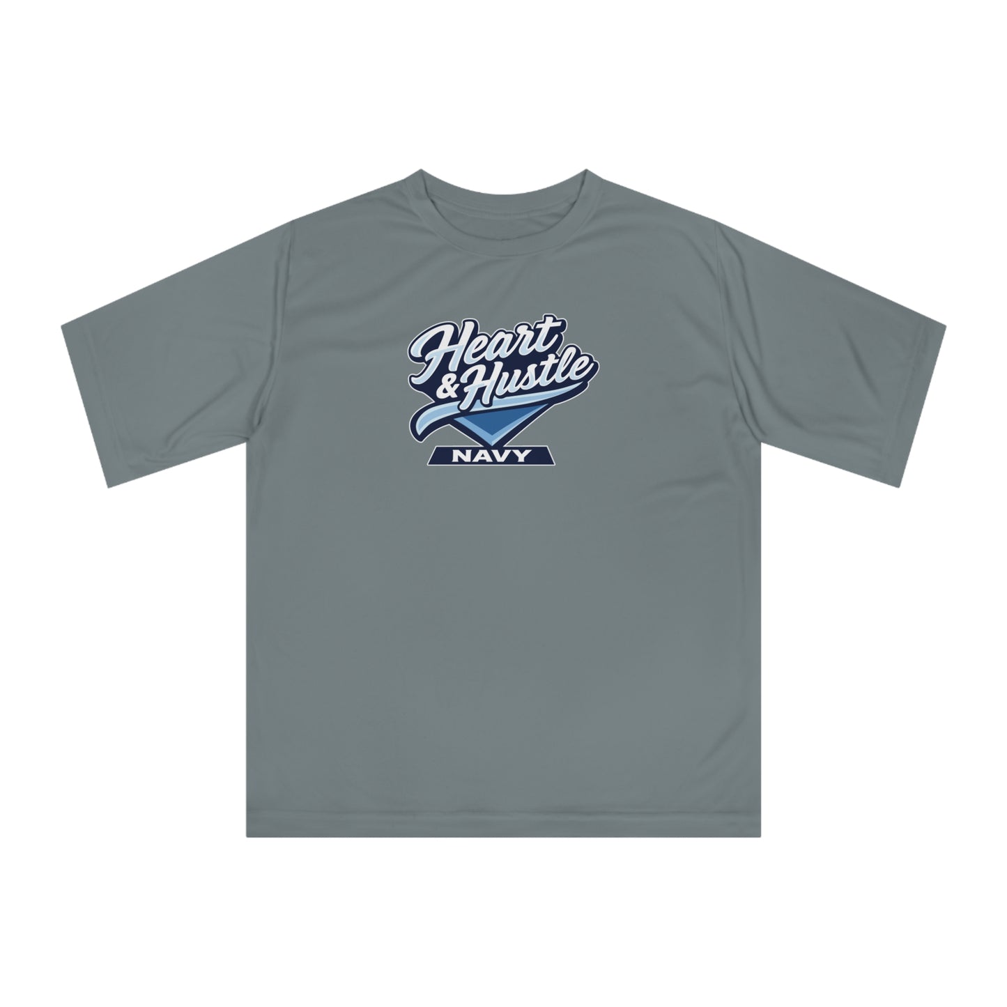 Adult Heart and Hustle Baseball Team 365 Performance T-shirt
