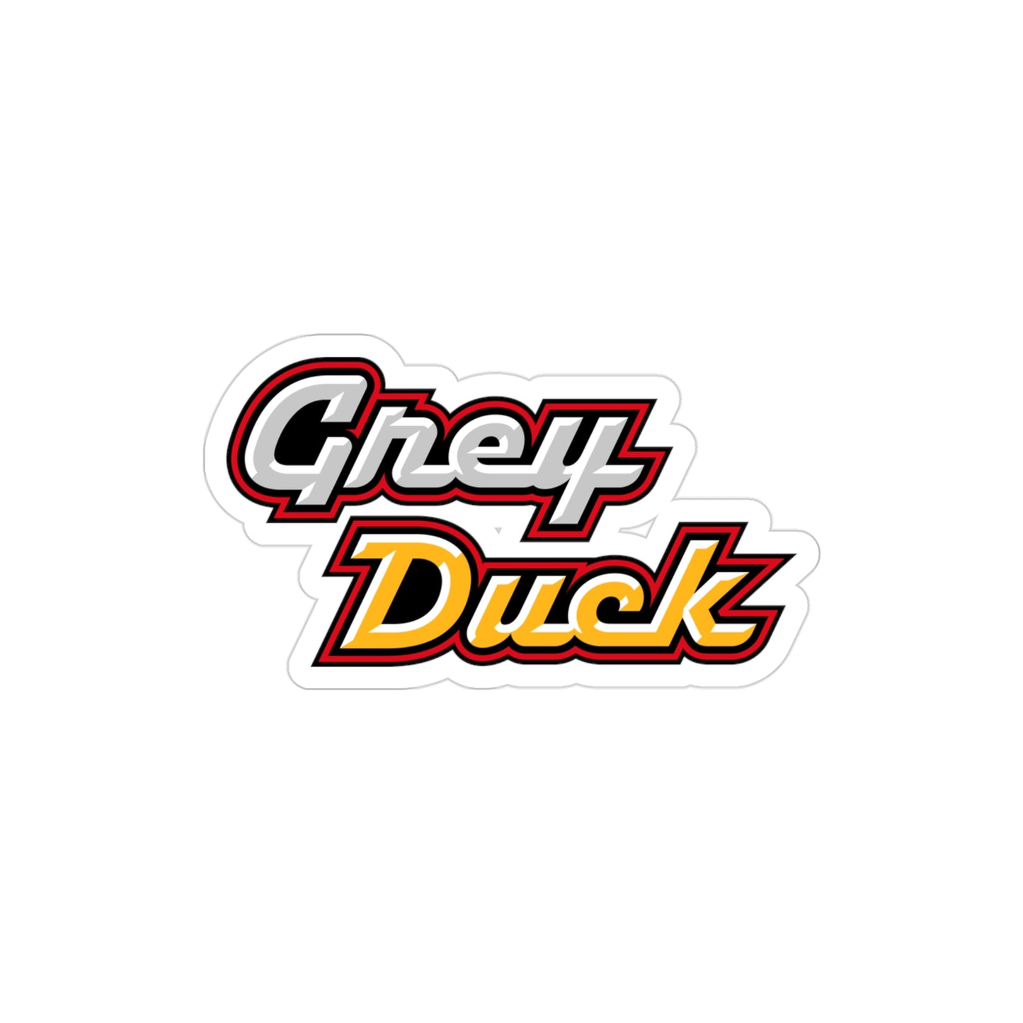 Grey Duck Lacrosse Transparent Die-Cut Outdoor Sticker