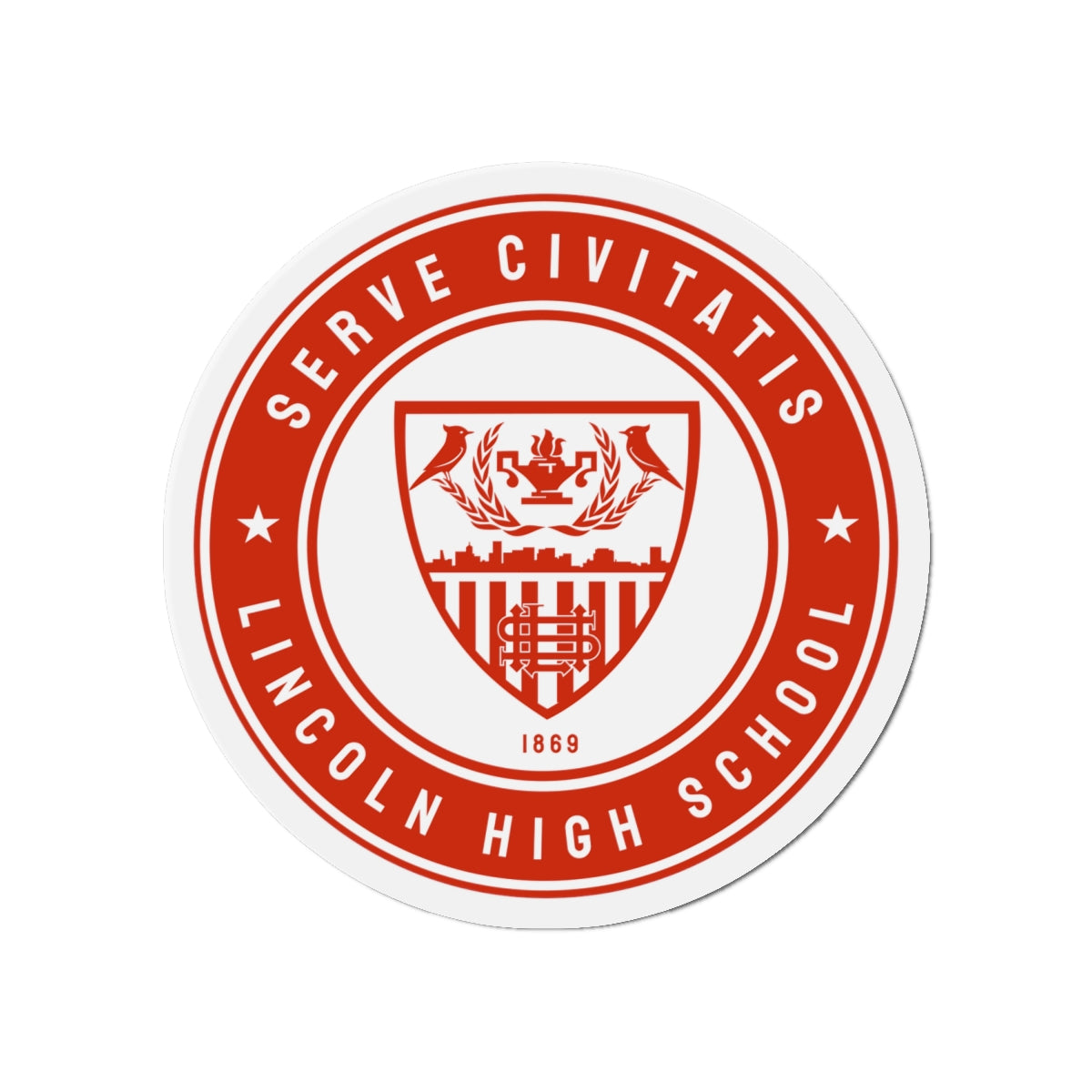 Lincoln Lacrosse Die-Cut Magnet