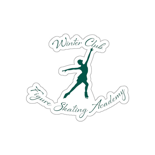Winter Club Figure Skating Academy Die Cut Stickers