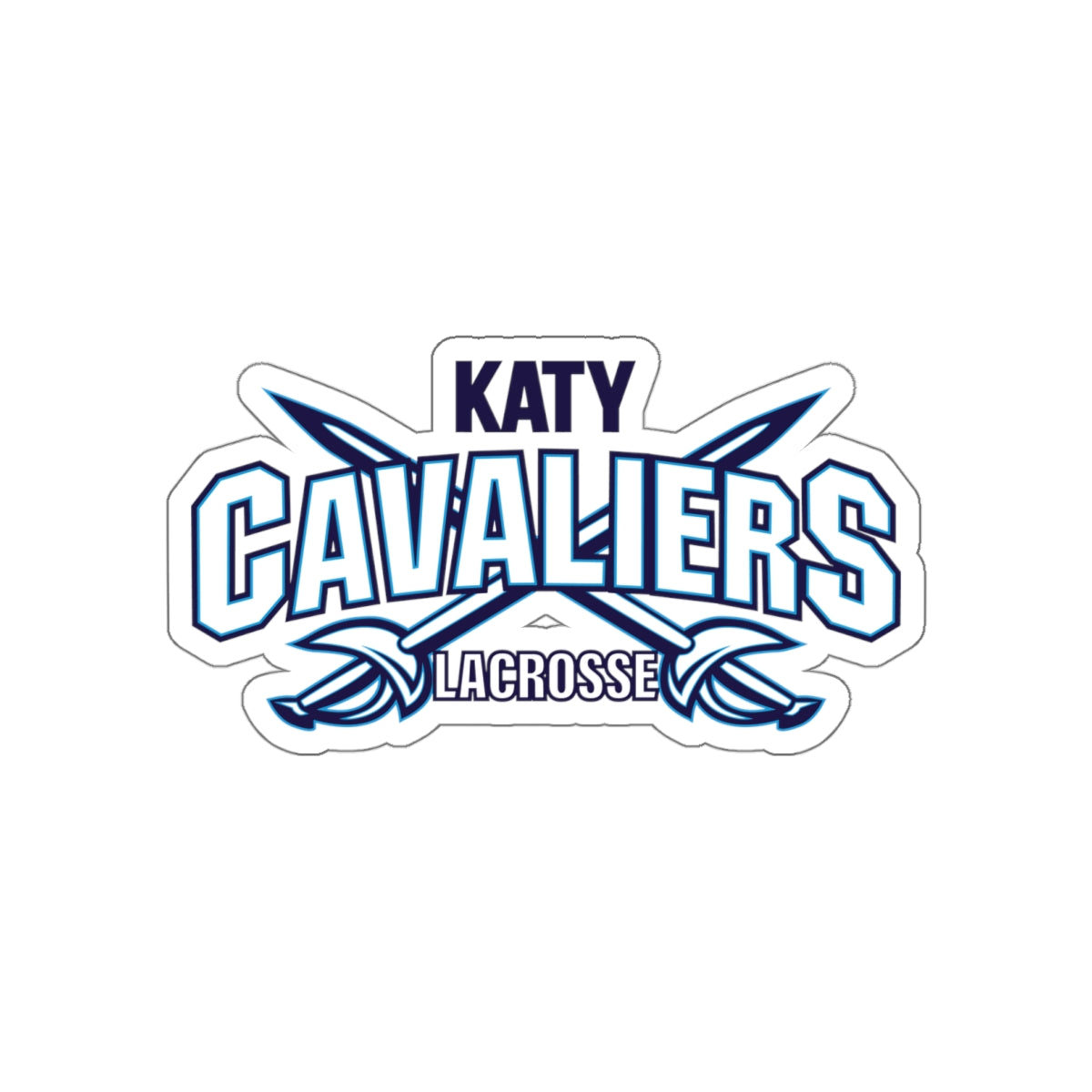 Cavaliers Lacrosse Die Cut Stickers