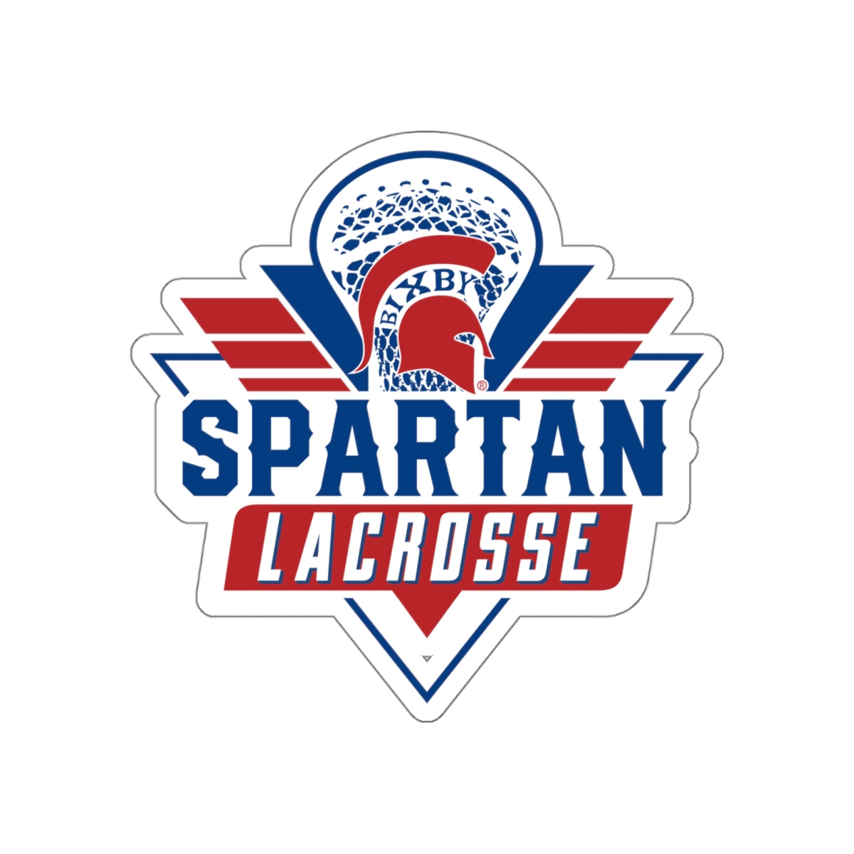 Bixby Spartan Lacrosse Die Cut Stickers