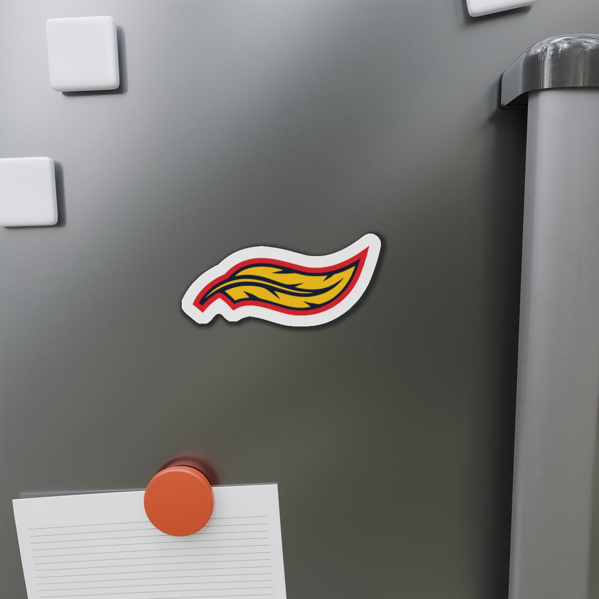 Mudhens Baseball Die-Cut Magnet