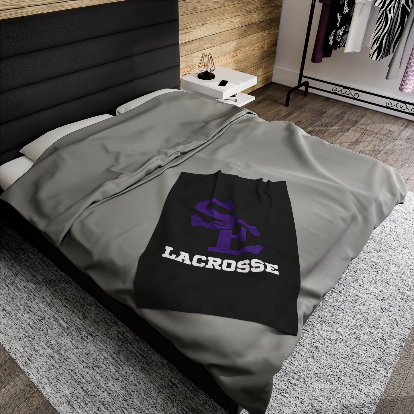 SE Lacrosse Velveteen Plush Blanket