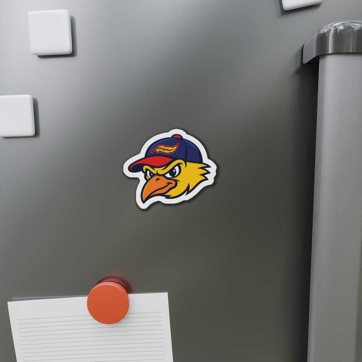 Mudhens Baseball Die-Cut Magnet