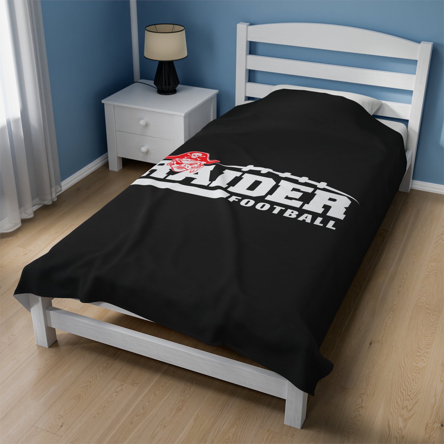 Fairport Football and Cheer Velveteen Plush Blanket