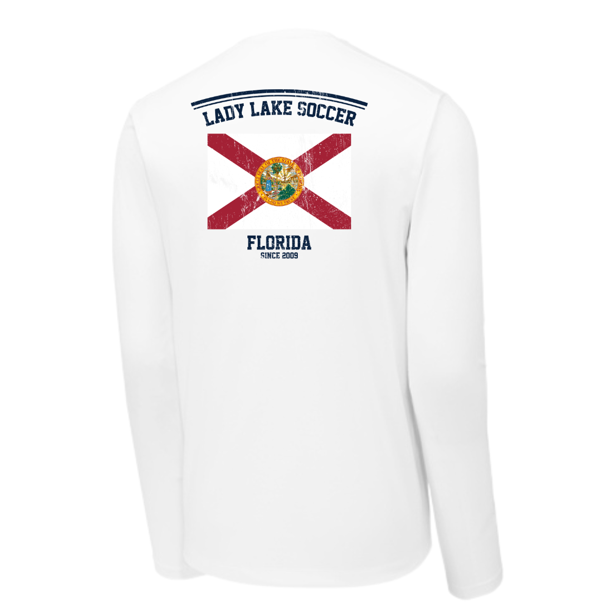 Adult Lady Lake Soccer Association Sport-Tek Posi UV Pro LS Tee