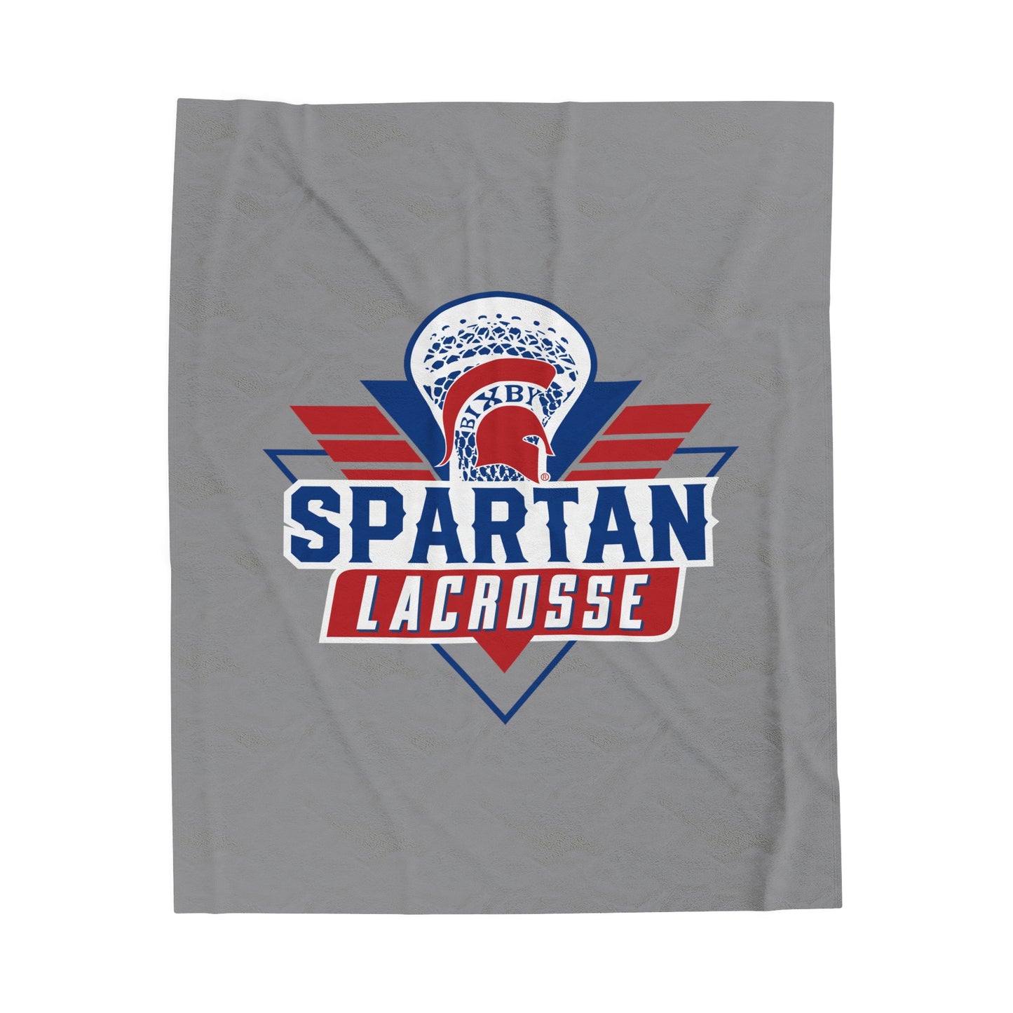 Bixby Spartan Lacrosse Velveteen Plush Blanket