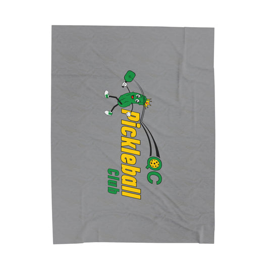 QC Pickleball Velveteen Plush Blanket (60" x 80")