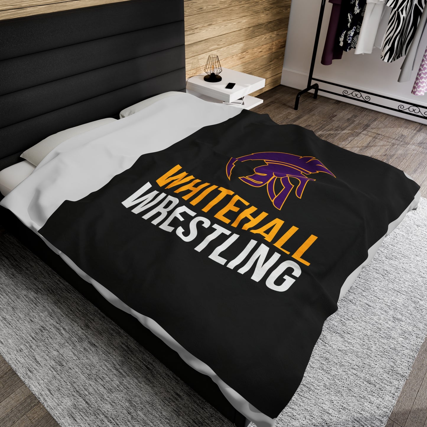 Whitehall Wrestling Velveteen Plush Blanket (60" x 80")