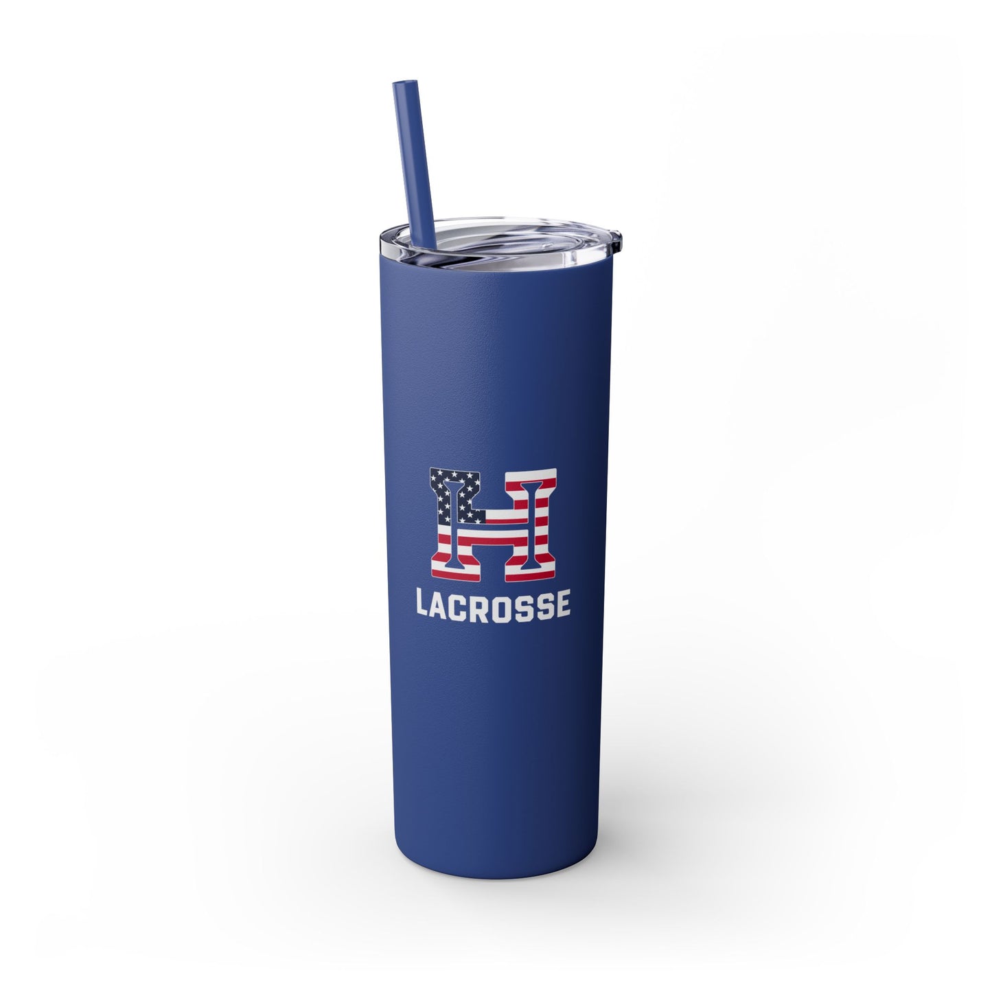 Hoyas Lacrosse Skinny Tumbler with Straw (20oz)