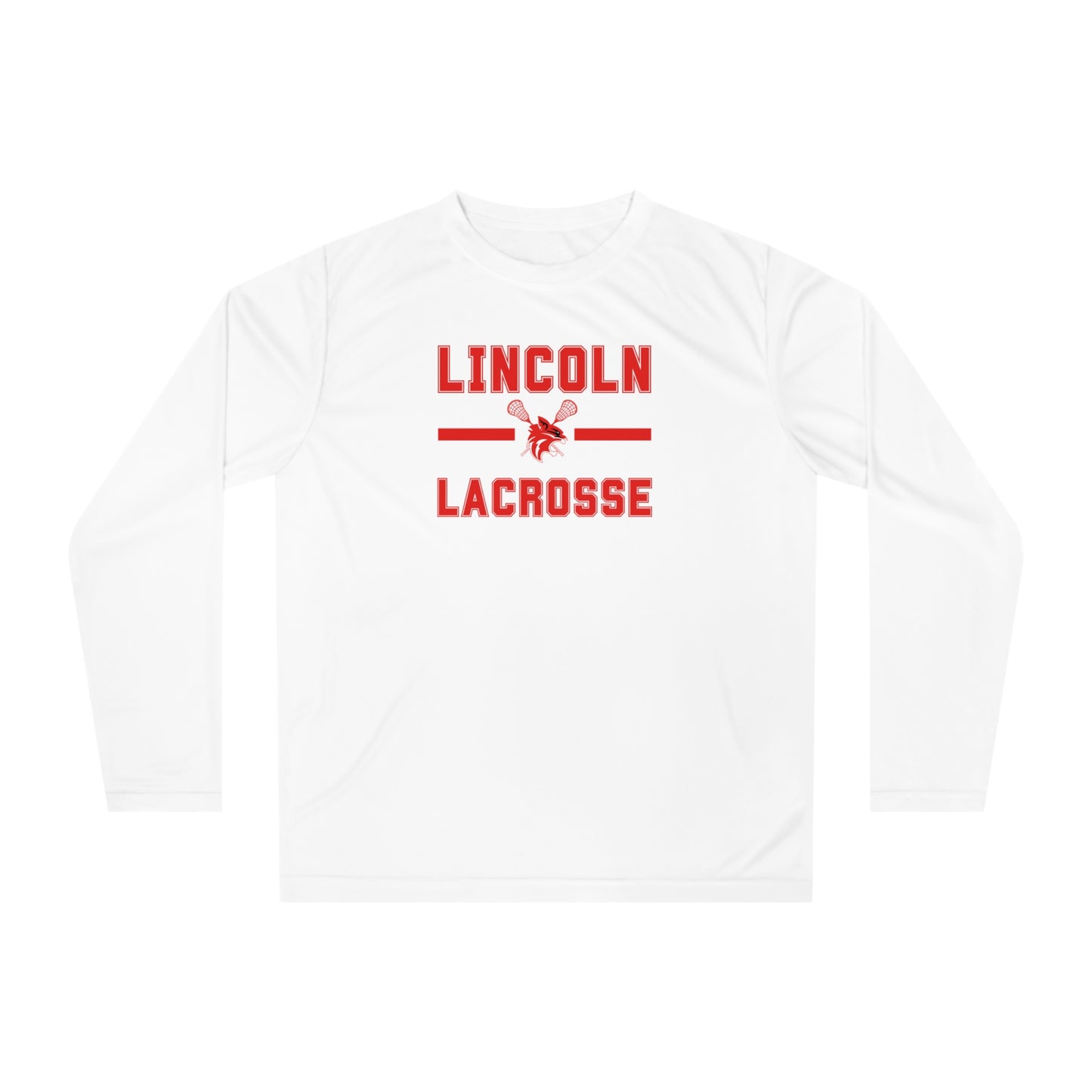 Adult Lincoln High School Team 365 Performance Long Sleeve Shirt
