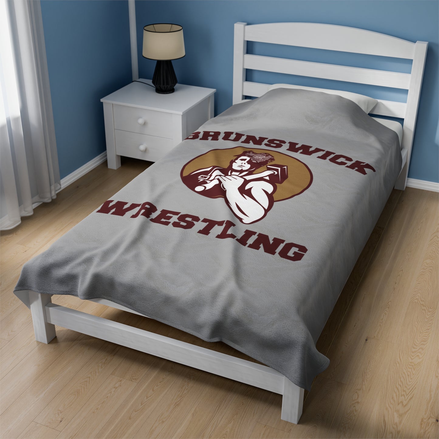 Brunswick Wrestling Velveteen Plush Blanket (60 x 80)