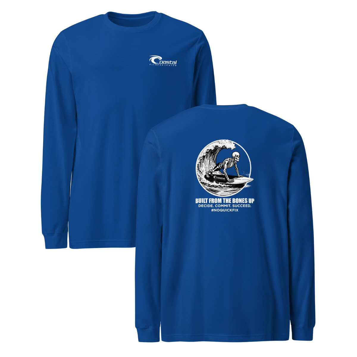 Adult Coastal Fitness Center Baseball Bella + Canvas Long Sleeve Tee