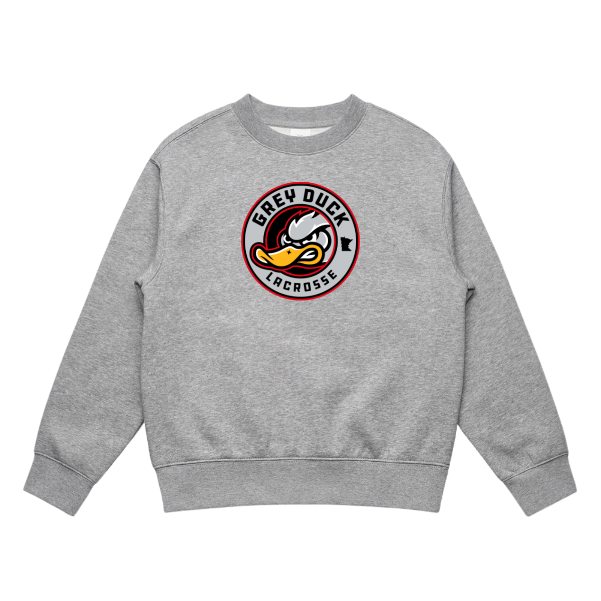 Youth Grey Duck Lacrosse AS Colour Relax Crewneck