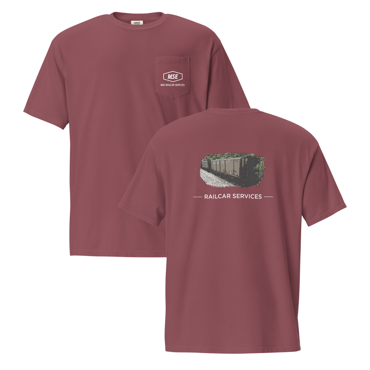Adult MSE Railcar Services Comfort Colors Garment-Dyed Pocket T-Shirt