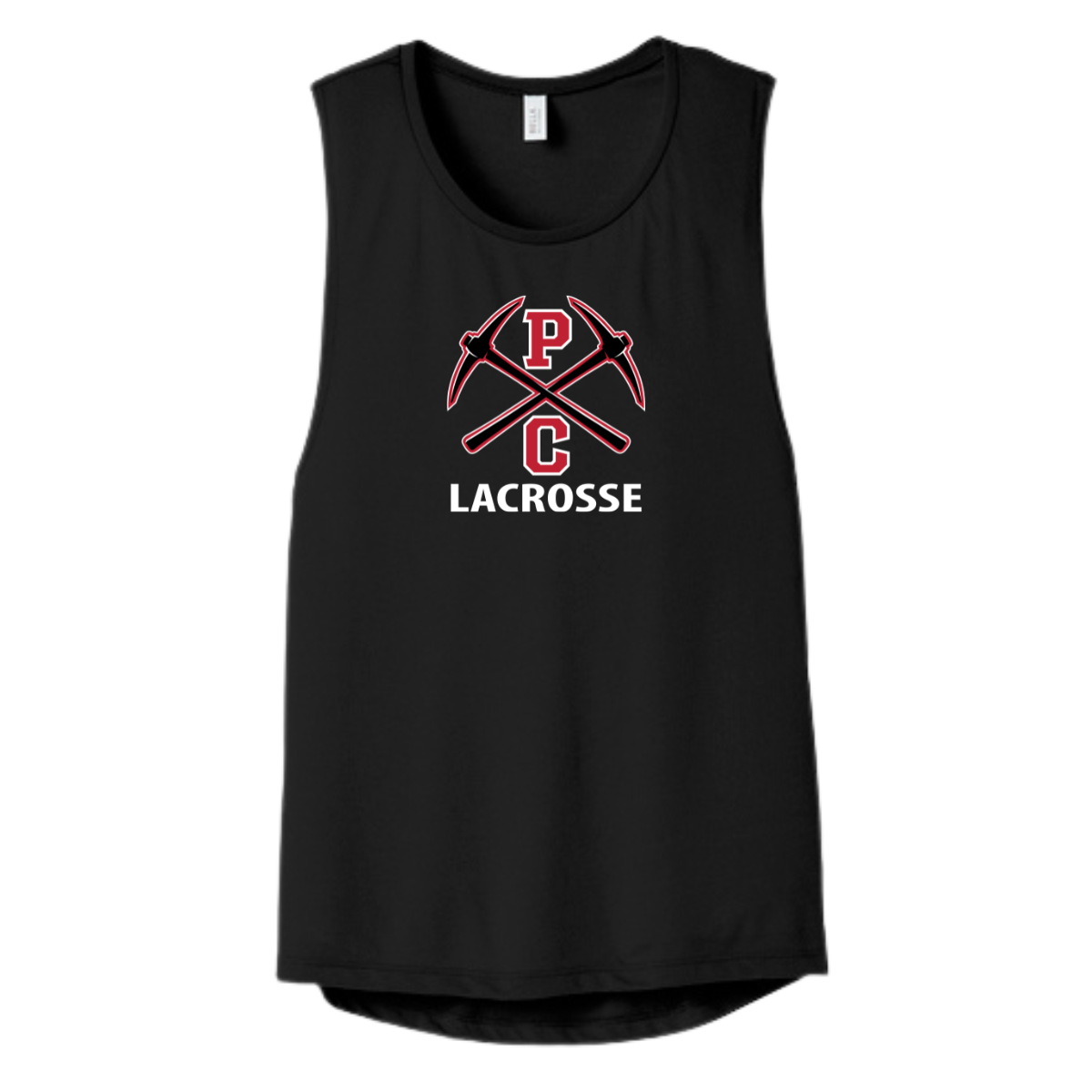 Women's PCHS Boys Lacrosse Bella + Canvas Flowy Scoop Muscle Tank