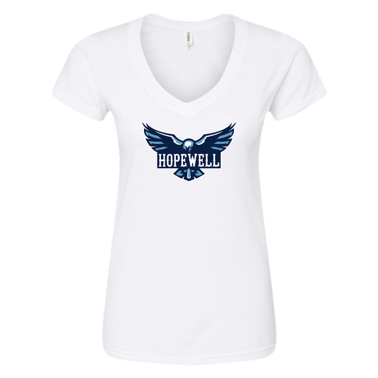 Women's Hopewell Hawks Tultex V-Neck T-Shirt