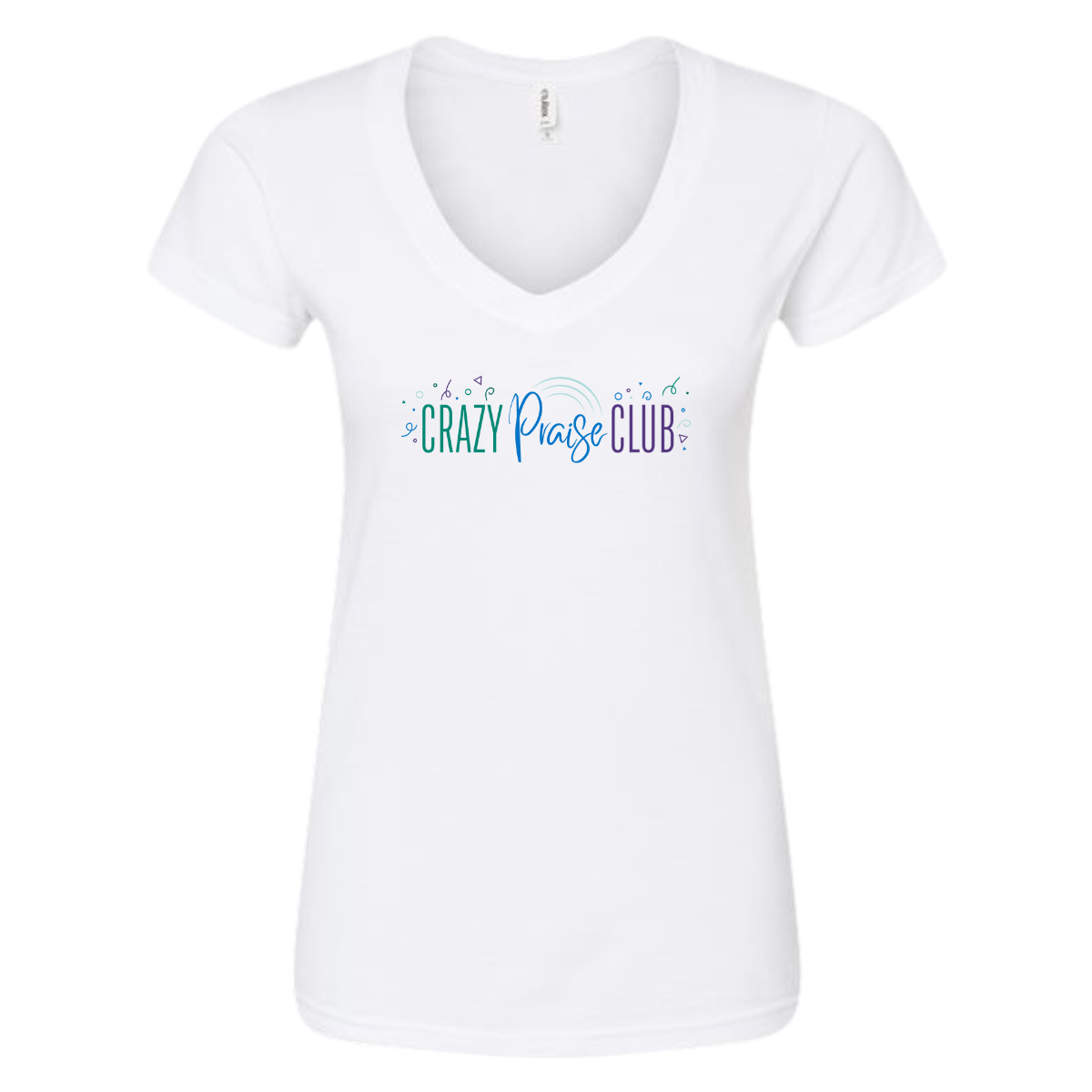 Women's Crazy Praise Tultex V-Neck T-Shirt