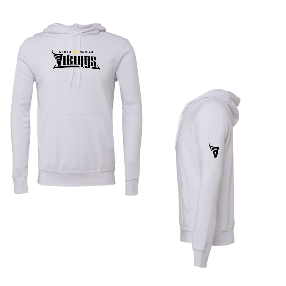 Adult Santa Monica Vikings Bella + Canvas Sponge Fleece Pullover Hoodie