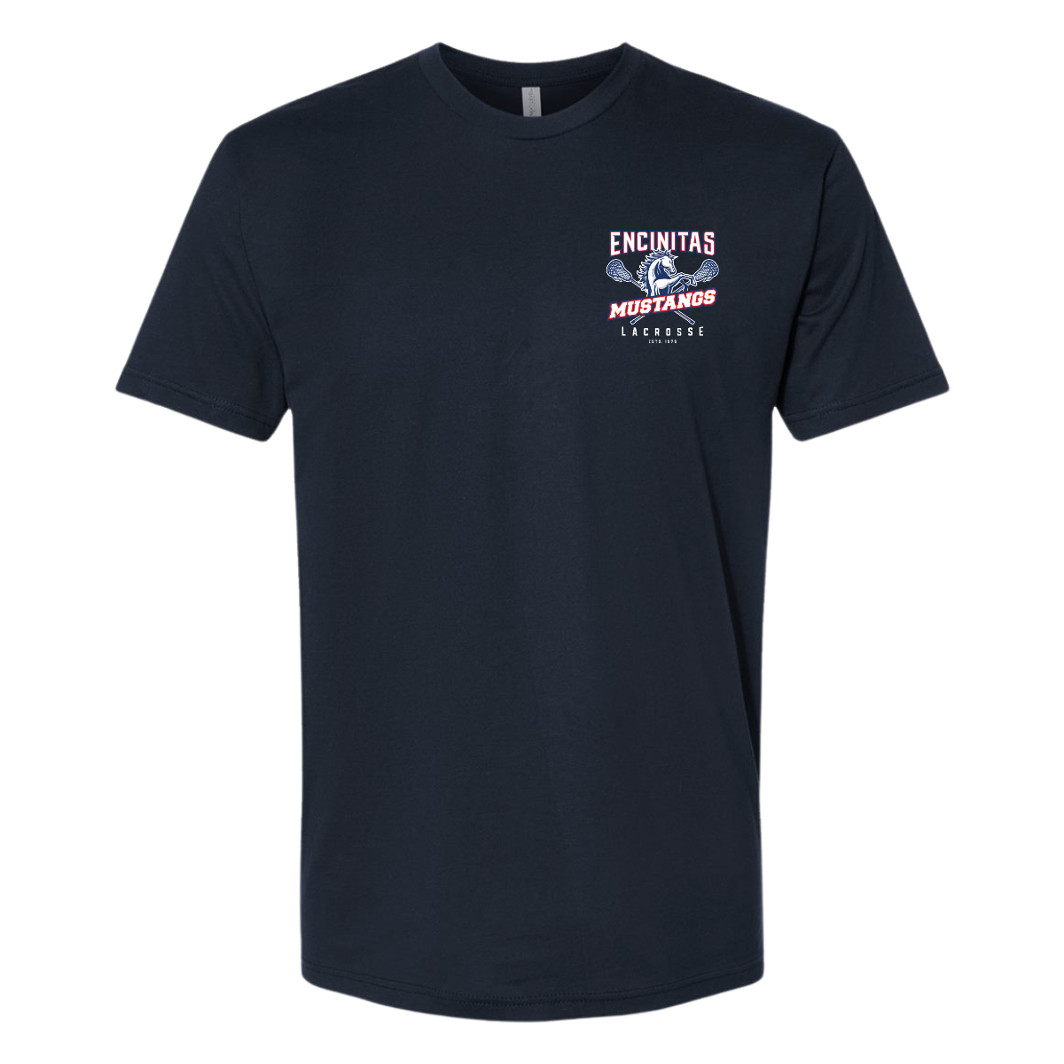 Adult Mustangs Lacrosse Next Level Cotton T-Shirt
