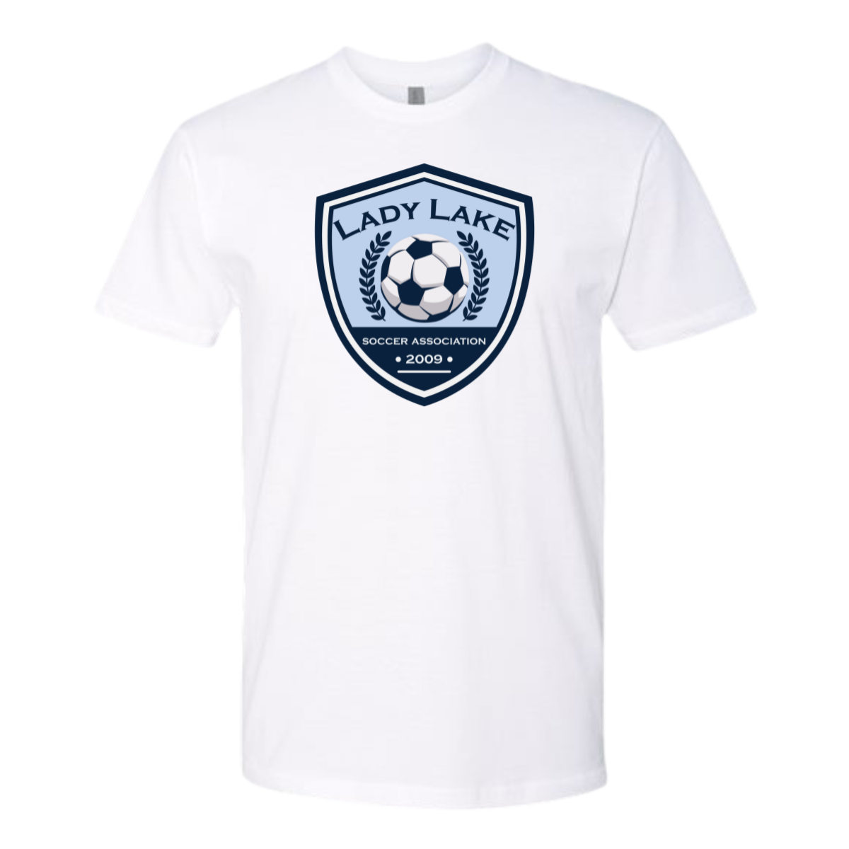 Adult Lady Lake Soccer Association Next Level Cotton T-Shirt