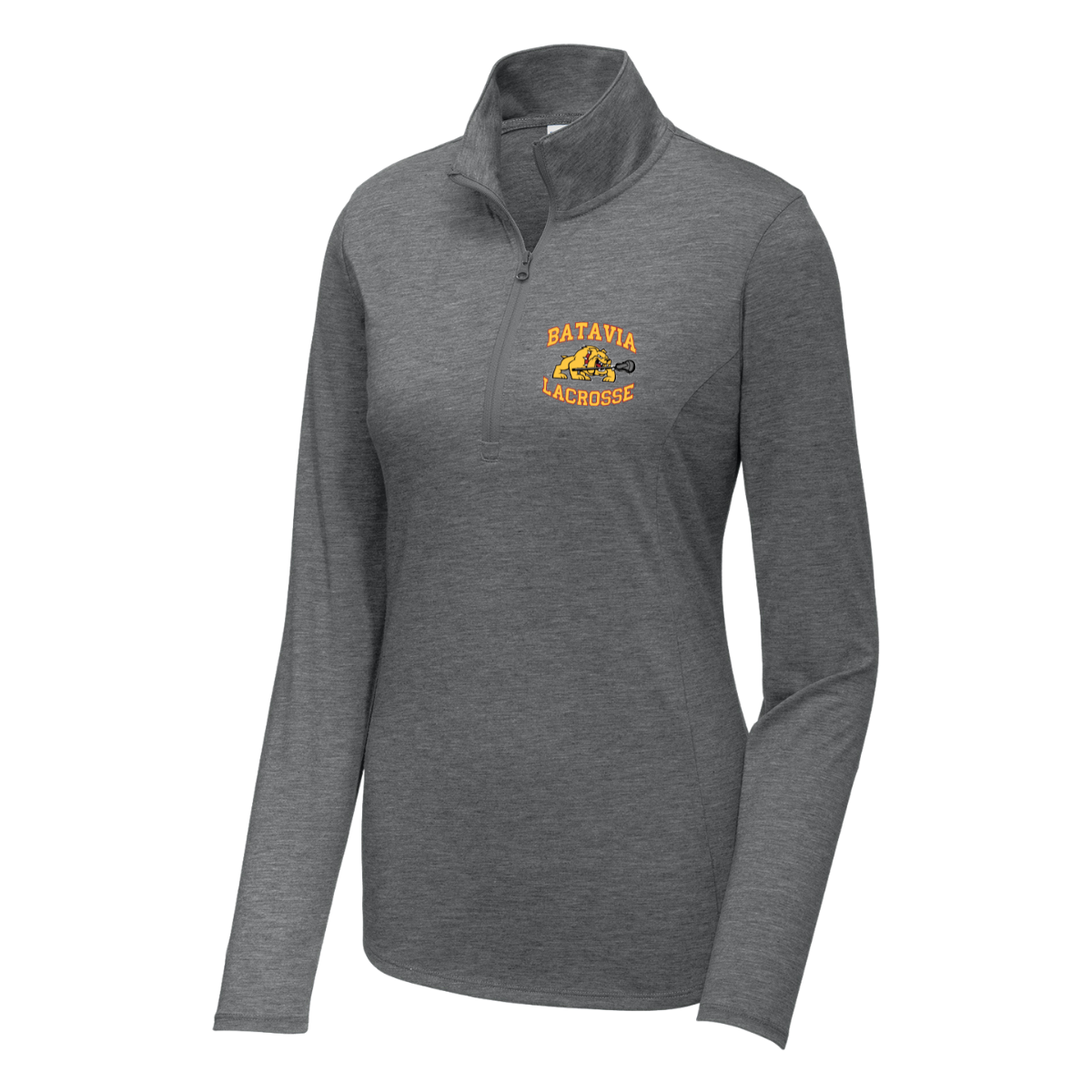 Women's Batavia Lacrosse PosiCharge Tri Blend Wicking 1/4 Zip