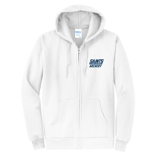 Adult Saints Archery Port & Company Full Zip Hoodie