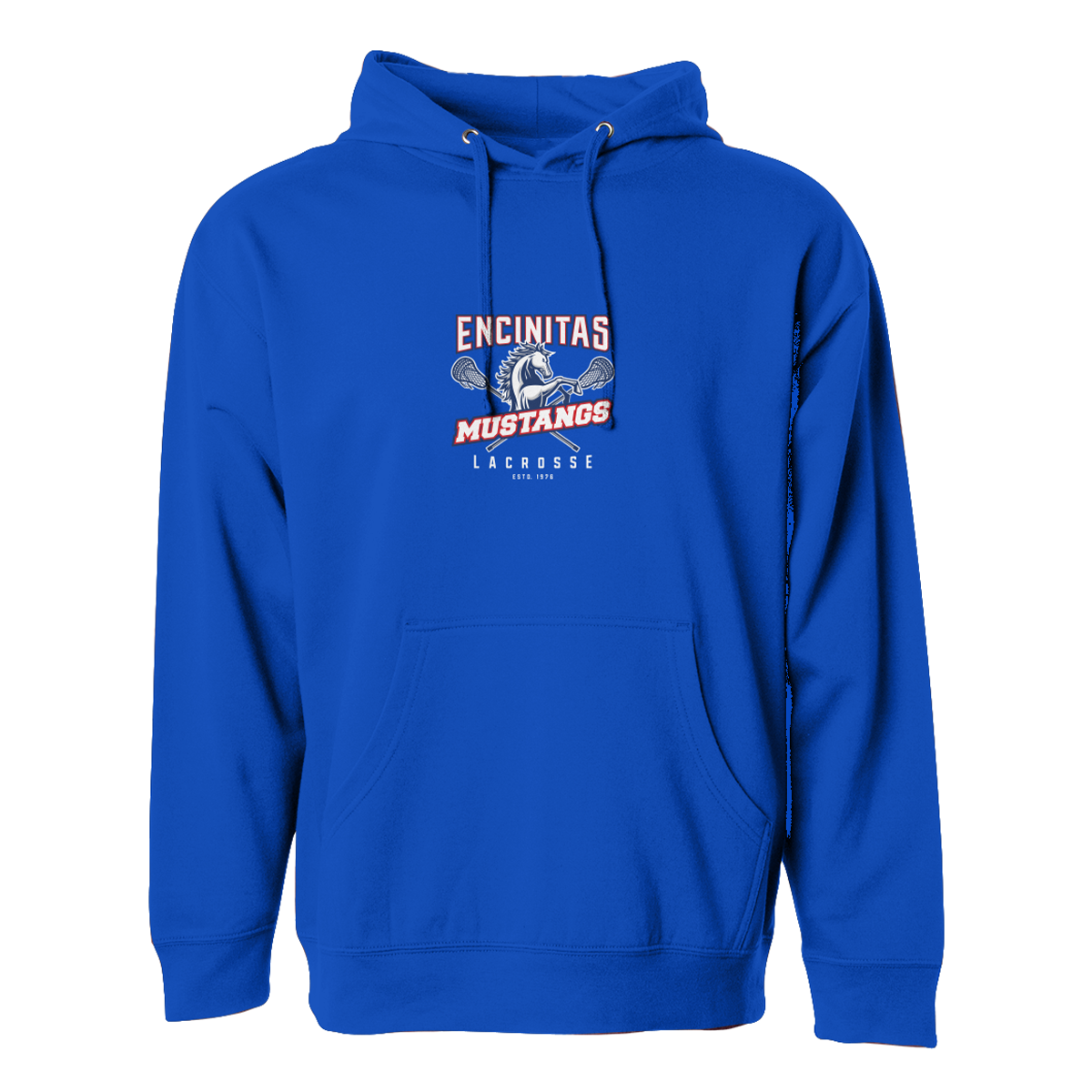Adult Encinitas Mustangs Lacrosse Midweight Hoodie