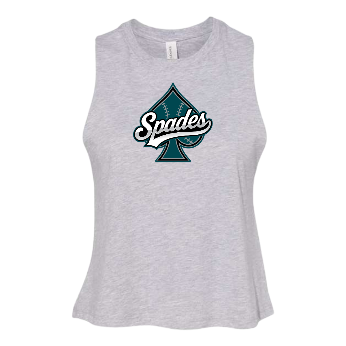 Women's South Bay Spades Bella + Canvas Racerback Cropped Tank