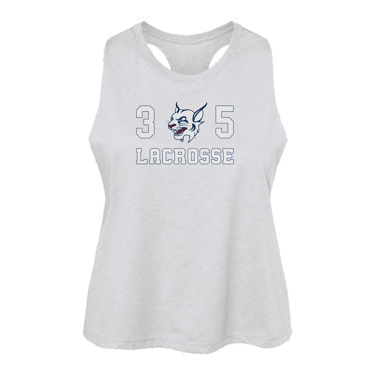 Women's St Thomas University Bella + Canvas Racerback Crop Tank