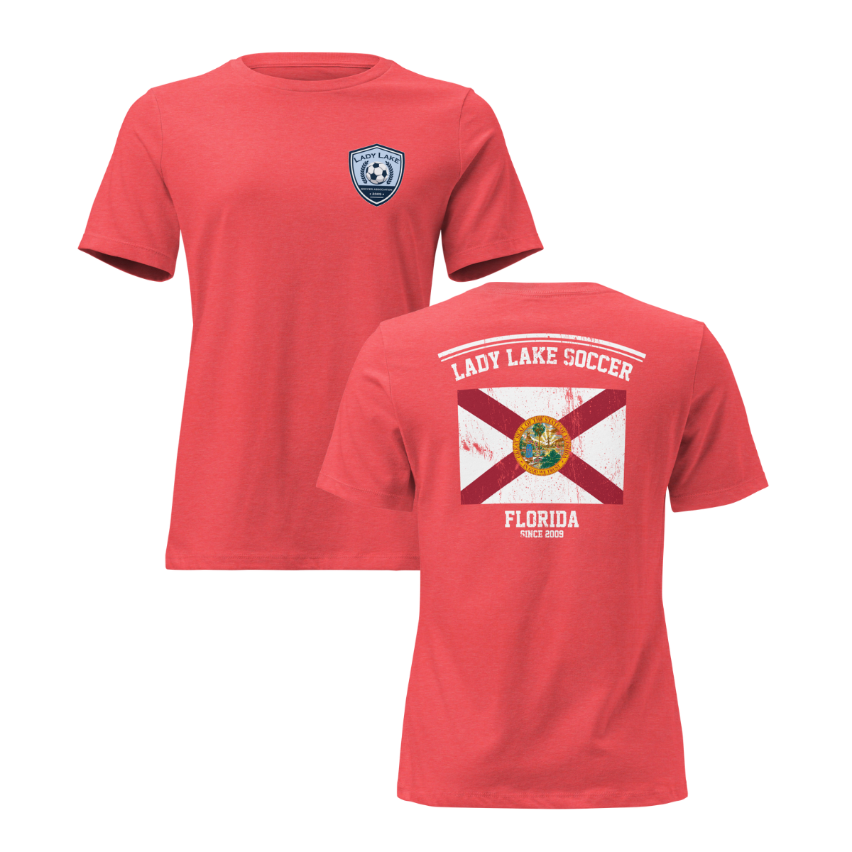 Women's Lady Lake Soccer Association Bella + Canvas Relaxed T-Shirt