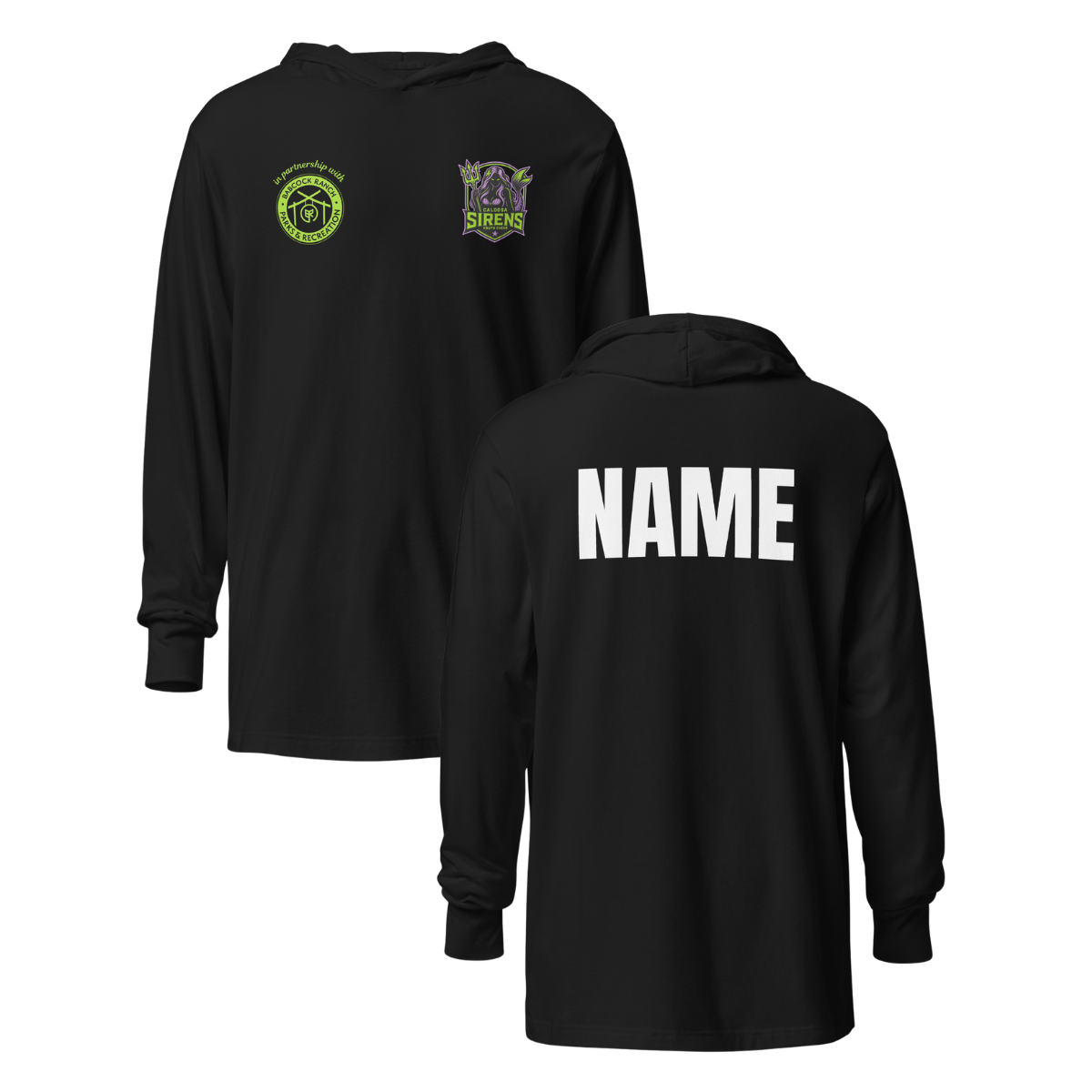 Personalizable - Adult Caloosa Sirens Bella + Canvas Long Sleeve Hoodie
