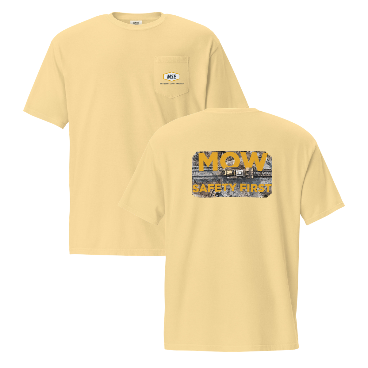 Adult Mississippi Export Railroad Comfort Colors Garment-Dyed Pocket T-Shirt