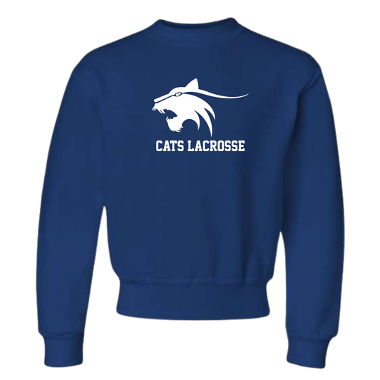 Youth Springdale Wildcats Lacrosse Jerzees Nublend Crewneck Sweatshirt