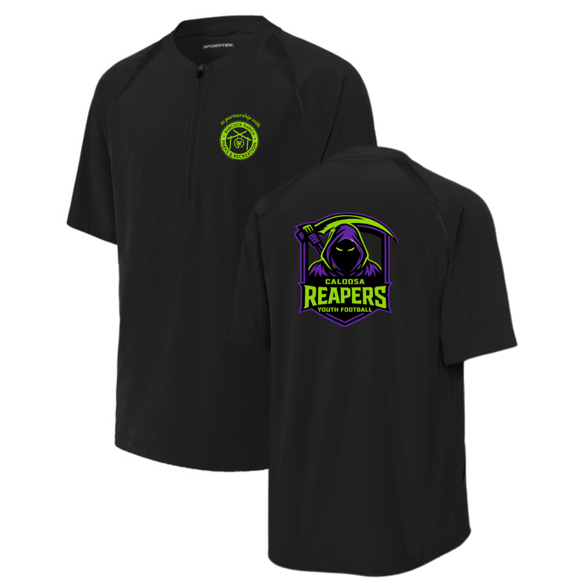 Adult Caloosa Reapers Sport-Tek 1/2 Zip Short Sleeve Jacket