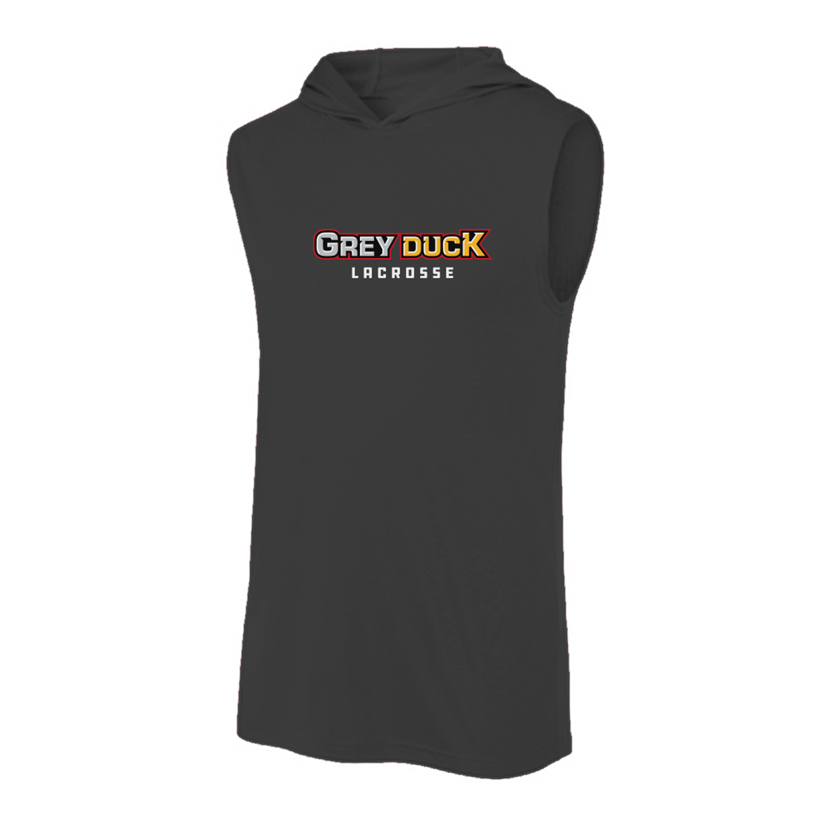 Adult Grey Duck Lacrosse Sleeveless Hoodie
