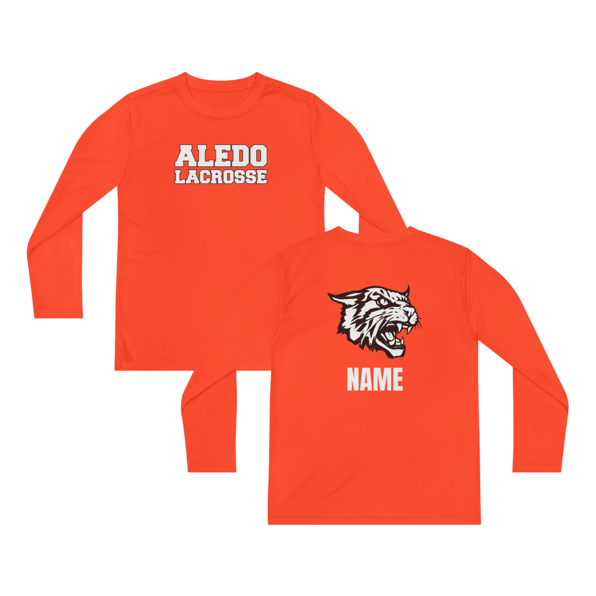 Personalizable - Youth Aledo Lacrosse Sport-Tek Performance Long Sleeve Shirt