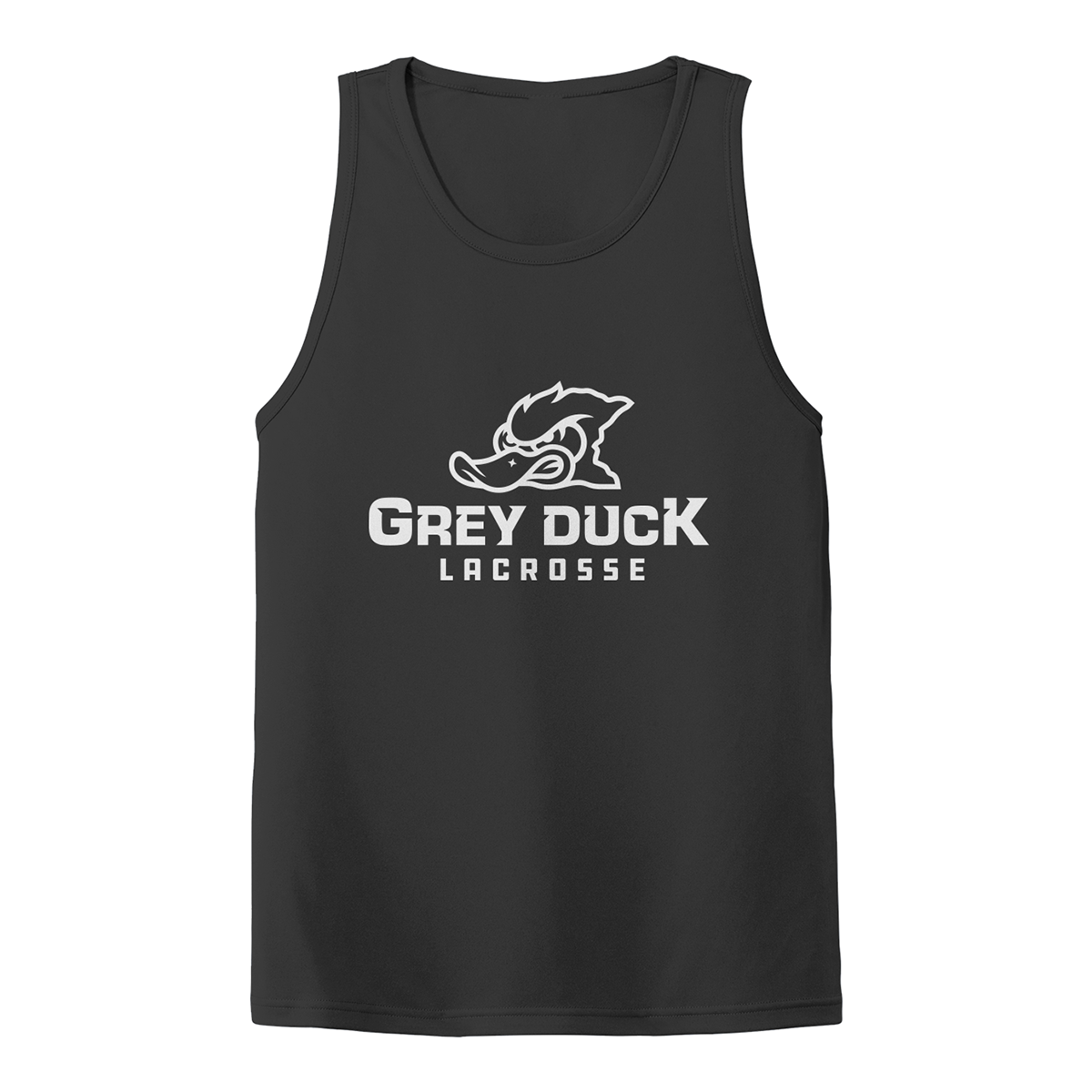 Adult Grey Duck Lacrosse Sport-Tek PosiCharge Competitor Tank