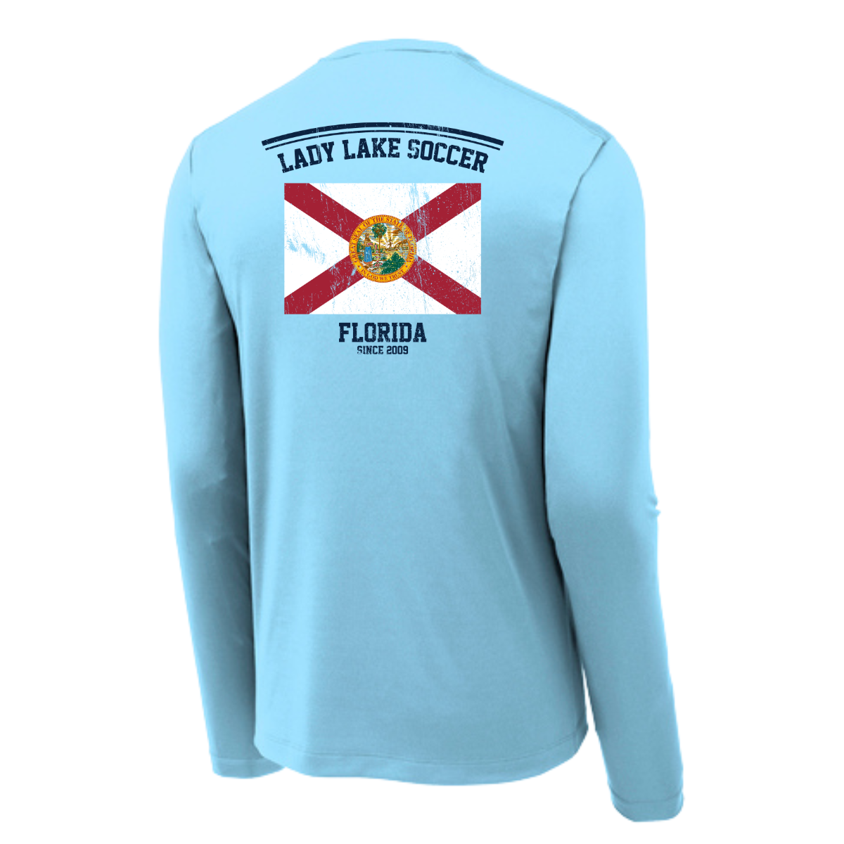 Adult Lady Lake Soccer Association Sport-Tek Posi UV Pro LS Tee